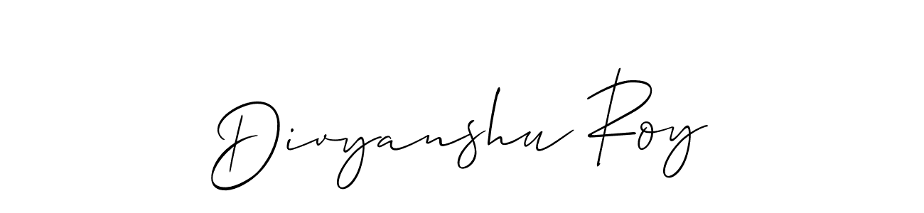 Also You can easily find your signature by using the search form. We will create Divyanshu Roy name handwritten signature images for you free of cost using Allison_Script sign style. Divyanshu Roy signature style 2 images and pictures png