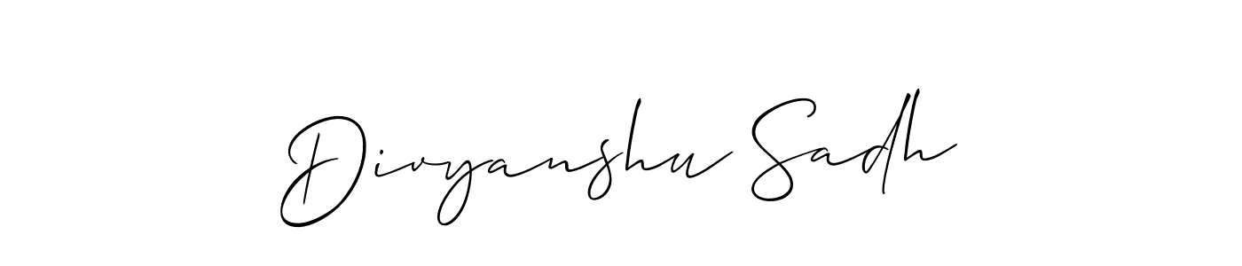 Similarly Allison_Script is the best handwritten signature design. Signature creator online .You can use it as an online autograph creator for name Divyanshu Sadh. Divyanshu Sadh signature style 2 images and pictures png