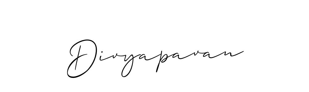 How to make Divyapavan signature? Allison_Script is a professional autograph style. Create handwritten signature for Divyapavan name. Divyapavan signature style 2 images and pictures png