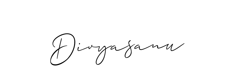 Make a beautiful signature design for name Divyasanu. With this signature (Allison_Script) style, you can create a handwritten signature for free. Divyasanu signature style 2 images and pictures png