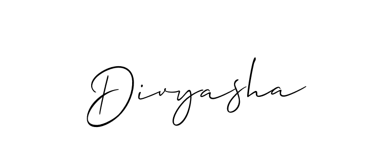 Divyasha stylish signature style. Best Handwritten Sign (Allison_Script) for my name. Handwritten Signature Collection Ideas for my name Divyasha. Divyasha signature style 2 images and pictures png