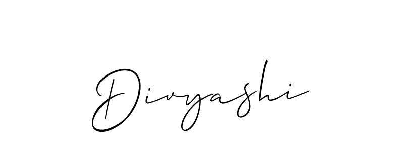 Divyashi stylish signature style. Best Handwritten Sign (Allison_Script) for my name. Handwritten Signature Collection Ideas for my name Divyashi. Divyashi signature style 2 images and pictures png