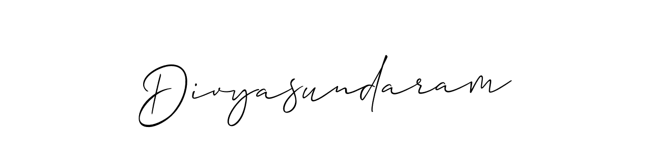 Make a beautiful signature design for name Divyasundaram. With this signature (Allison_Script) style, you can create a handwritten signature for free. Divyasundaram signature style 2 images and pictures png