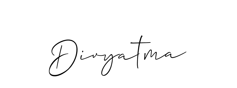 How to make Divyatma signature? Allison_Script is a professional autograph style. Create handwritten signature for Divyatma name. Divyatma signature style 2 images and pictures png