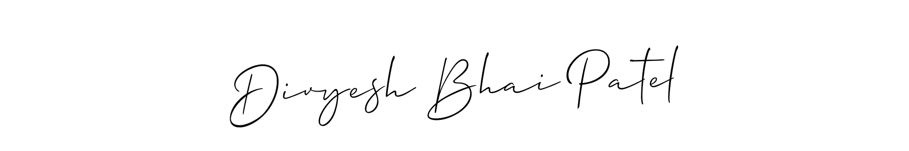 How to make Divyesh Bhai Patel signature? Allison_Script is a professional autograph style. Create handwritten signature for Divyesh Bhai Patel name. Divyesh Bhai Patel signature style 2 images and pictures png