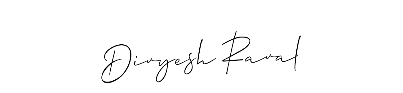 You should practise on your own different ways (Allison_Script) to write your name (Divyesh Raval) in signature. don't let someone else do it for you. Divyesh Raval signature style 2 images and pictures png