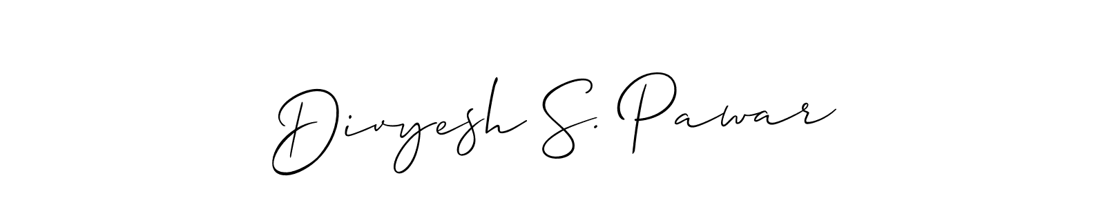 How to Draw Divyesh S. Pawar signature style? Allison_Script is a latest design signature styles for name Divyesh S. Pawar. Divyesh S. Pawar signature style 2 images and pictures png