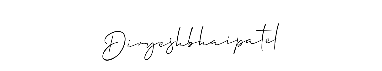 if you are searching for the best signature style for your name Divyeshbhaipatel. so please give up your signature search. here we have designed multiple signature styles  using Allison_Script. Divyeshbhaipatel signature style 2 images and pictures png
