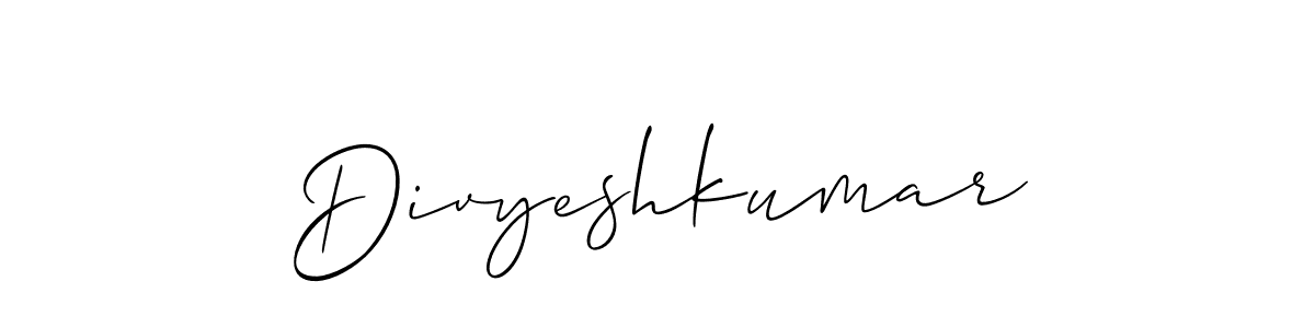 Use a signature maker to create a handwritten signature online. With this signature software, you can design (Allison_Script) your own signature for name Divyeshkumar. Divyeshkumar signature style 2 images and pictures png