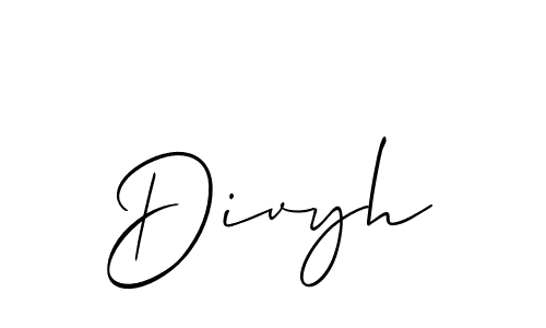 You should practise on your own different ways (Allison_Script) to write your name (Divyh) in signature. don't let someone else do it for you. Divyh signature style 2 images and pictures png