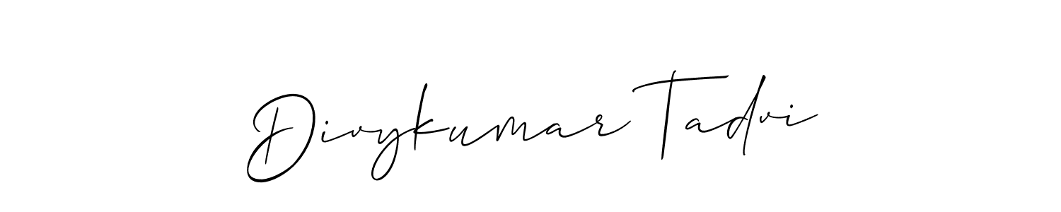 Also we have Divykumar Tadvi name is the best signature style. Create professional handwritten signature collection using Allison_Script autograph style. Divykumar Tadvi signature style 2 images and pictures png