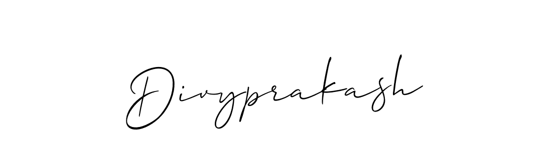 Use a signature maker to create a handwritten signature online. With this signature software, you can design (Allison_Script) your own signature for name Divyprakash. Divyprakash signature style 2 images and pictures png