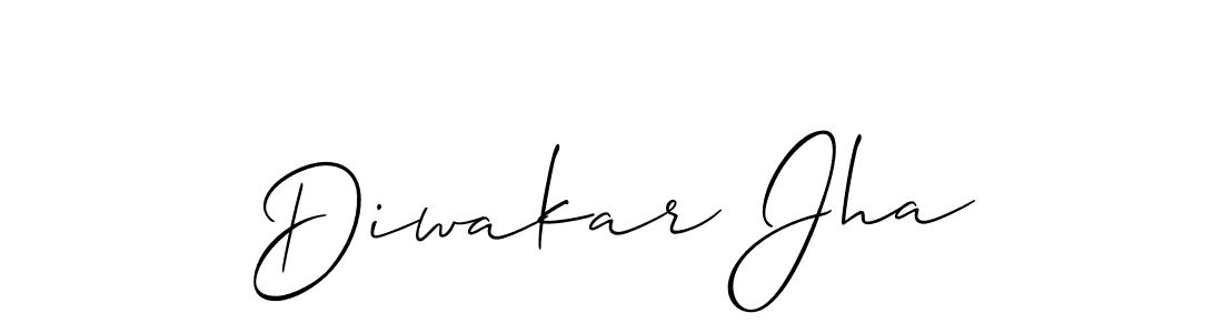 Make a beautiful signature design for name Diwakar Jha. With this signature (Allison_Script) style, you can create a handwritten signature for free. Diwakar Jha signature style 2 images and pictures png