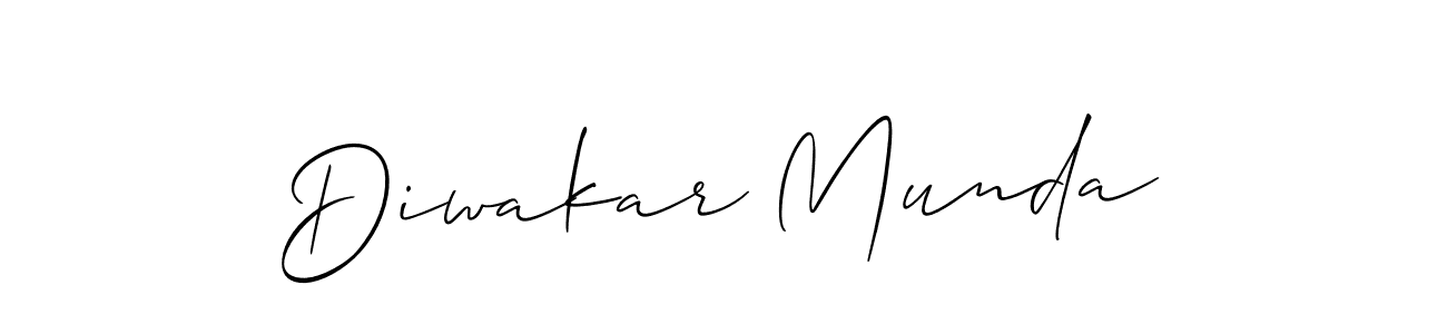 Use a signature maker to create a handwritten signature online. With this signature software, you can design (Allison_Script) your own signature for name Diwakar Munda. Diwakar Munda signature style 2 images and pictures png