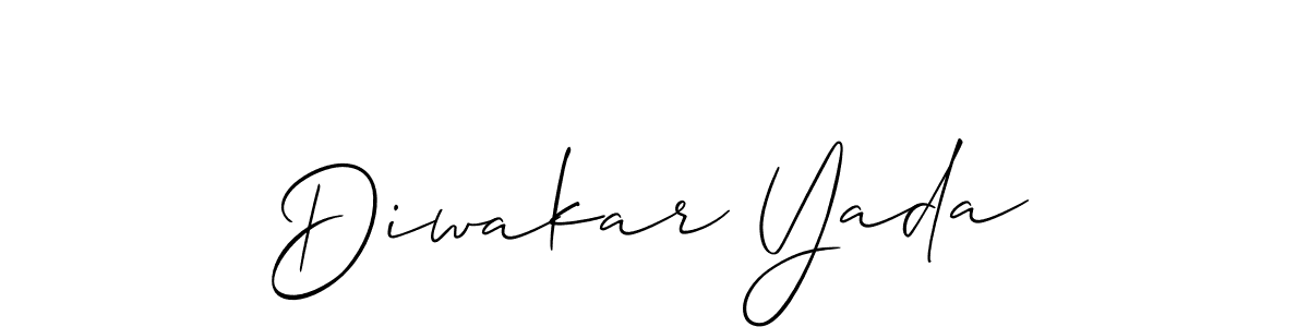 Diwakar Yada stylish signature style. Best Handwritten Sign (Allison_Script) for my name. Handwritten Signature Collection Ideas for my name Diwakar Yada. Diwakar Yada signature style 2 images and pictures png