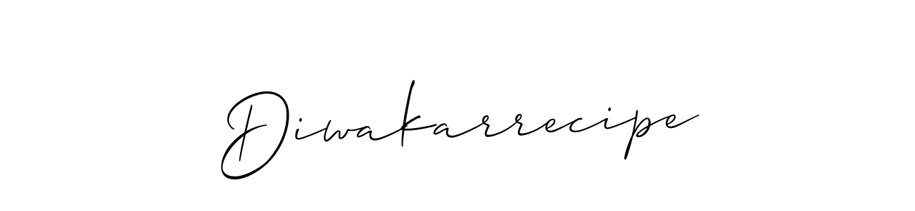 Make a beautiful signature design for name Diwakarrecipe. With this signature (Allison_Script) style, you can create a handwritten signature for free. Diwakarrecipe signature style 2 images and pictures png