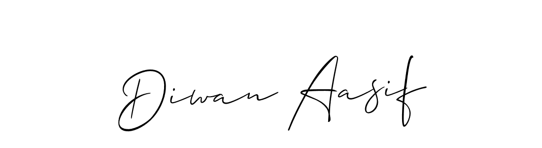 Create a beautiful signature design for name Diwan Aasif. With this signature (Allison_Script) fonts, you can make a handwritten signature for free. Diwan Aasif signature style 2 images and pictures png