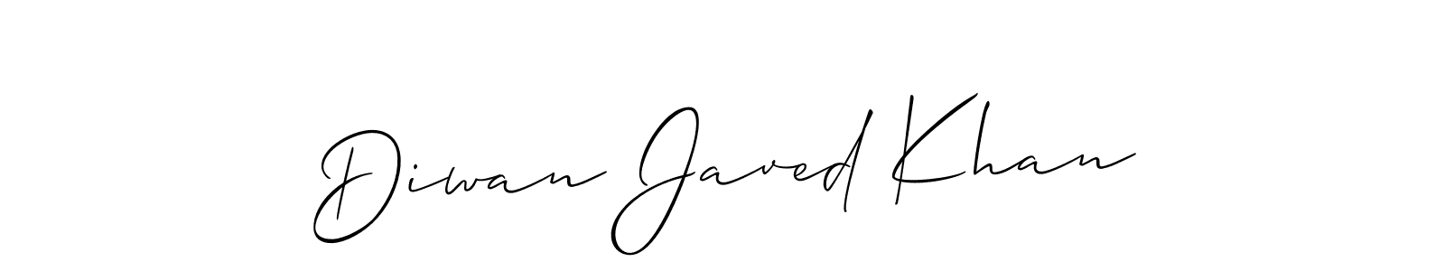 Diwan Javed Khan stylish signature style. Best Handwritten Sign (Allison_Script) for my name. Handwritten Signature Collection Ideas for my name Diwan Javed Khan. Diwan Javed Khan signature style 2 images and pictures png
