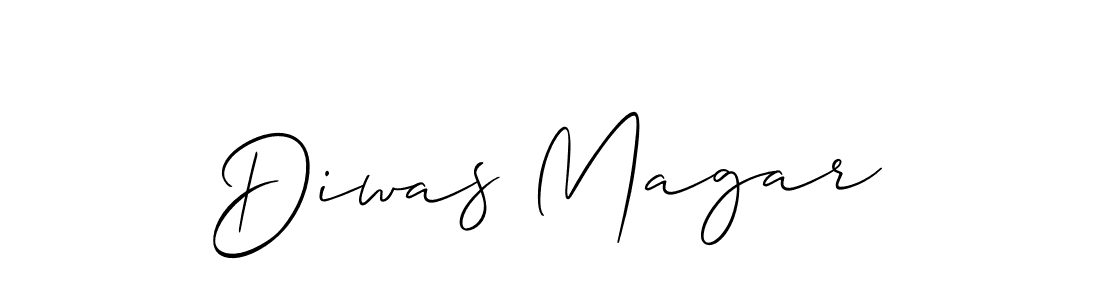 Create a beautiful signature design for name Diwas Magar. With this signature (Allison_Script) fonts, you can make a handwritten signature for free. Diwas Magar signature style 2 images and pictures png