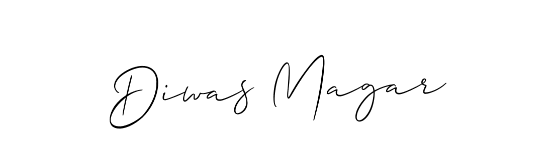 Create a beautiful signature design for name Diwas Magar. With this signature (Allison_Script) fonts, you can make a handwritten signature for free. Diwas Magar signature style 2 images and pictures png