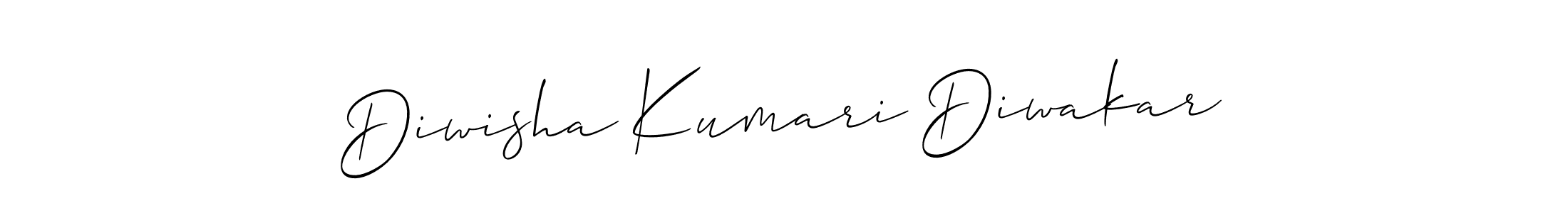 How to make Diwisha Kumari Diwakar name signature. Use Allison_Script style for creating short signs online. This is the latest handwritten sign. Diwisha Kumari Diwakar signature style 2 images and pictures png