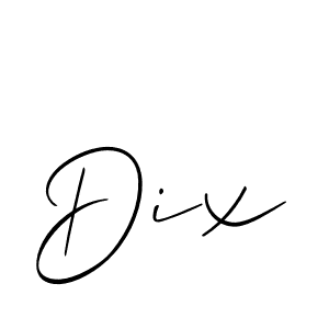 The best way (Allison_Script) to make a short signature is to pick only two or three words in your name. The name Dix include a total of six letters. For converting this name. Dix signature style 2 images and pictures png