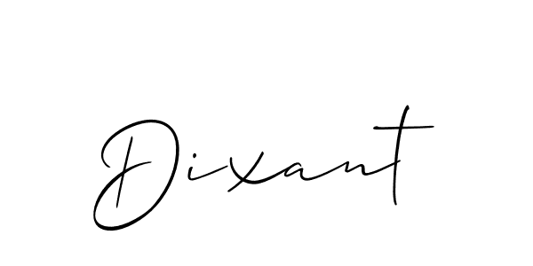 The best way (Allison_Script) to make a short signature is to pick only two or three words in your name. The name Dixant include a total of six letters. For converting this name. Dixant signature style 2 images and pictures png