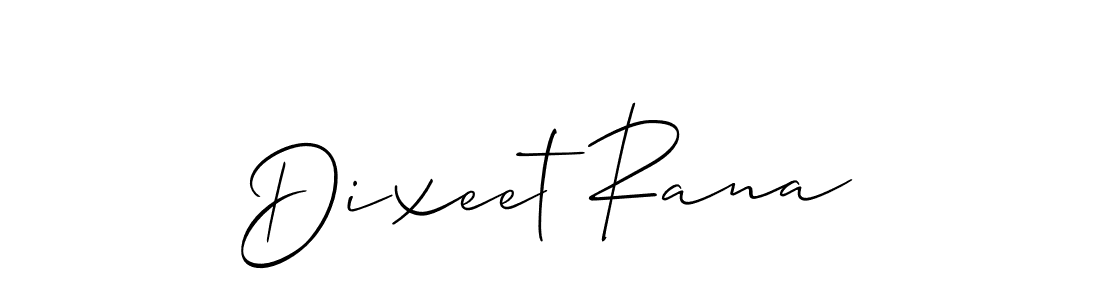 Use a signature maker to create a handwritten signature online. With this signature software, you can design (Allison_Script) your own signature for name Dixeet Rana. Dixeet Rana signature style 2 images and pictures png