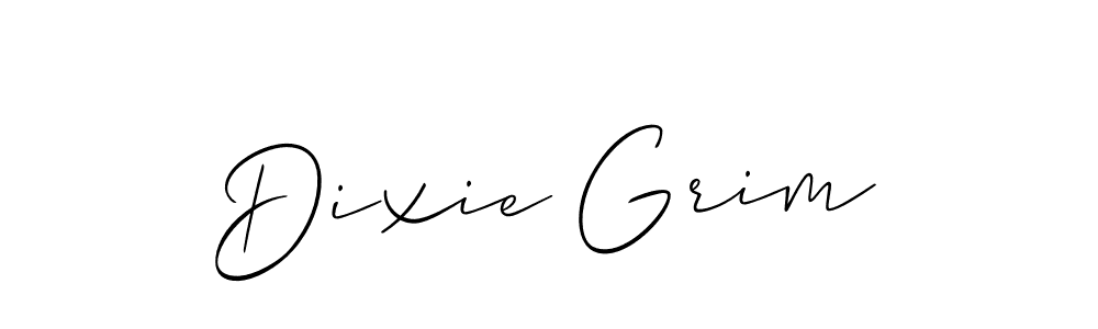 It looks lik you need a new signature style for name Dixie Grim. Design unique handwritten (Allison_Script) signature with our free signature maker in just a few clicks. Dixie Grim signature style 2 images and pictures png