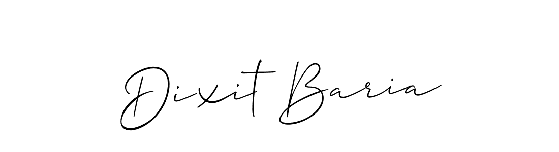 Allison_Script is a professional signature style that is perfect for those who want to add a touch of class to their signature. It is also a great choice for those who want to make their signature more unique. Get Dixit Baria name to fancy signature for free. Dixit Baria signature style 2 images and pictures png