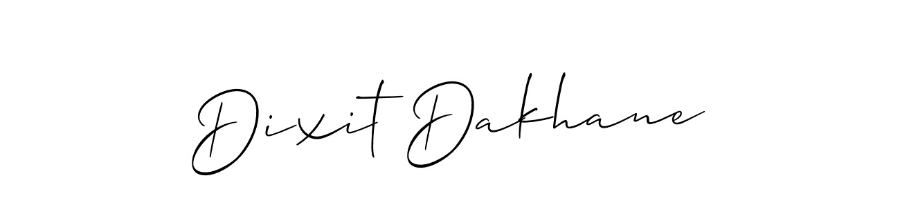 How to make Dixit Dakhane name signature. Use Allison_Script style for creating short signs online. This is the latest handwritten sign. Dixit Dakhane signature style 2 images and pictures png