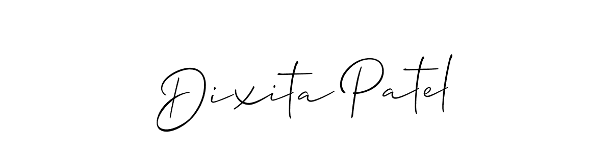 Create a beautiful signature design for name Dixita Patel. With this signature (Allison_Script) fonts, you can make a handwritten signature for free. Dixita Patel signature style 2 images and pictures png