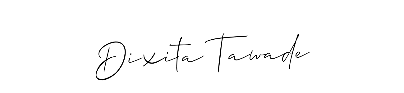 This is the best signature style for the Dixita Tawade name. Also you like these signature font (Allison_Script). Mix name signature. Dixita Tawade signature style 2 images and pictures png