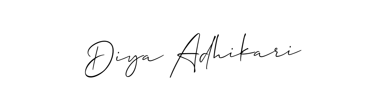 Once you've used our free online signature maker to create your best signature Allison_Script style, it's time to enjoy all of the benefits that Diya Adhikari name signing documents. Diya Adhikari signature style 2 images and pictures png