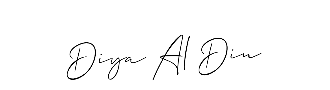 Best and Professional Signature Style for Diya Al Din. Allison_Script Best Signature Style Collection. Diya Al Din signature style 2 images and pictures png