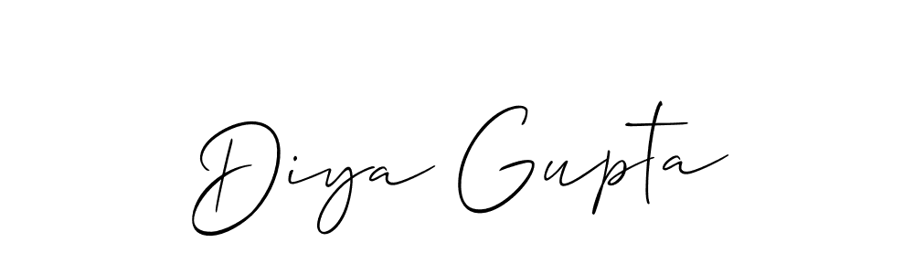 You should practise on your own different ways (Allison_Script) to write your name (Diya Gupta) in signature. don't let someone else do it for you. Diya Gupta signature style 2 images and pictures png