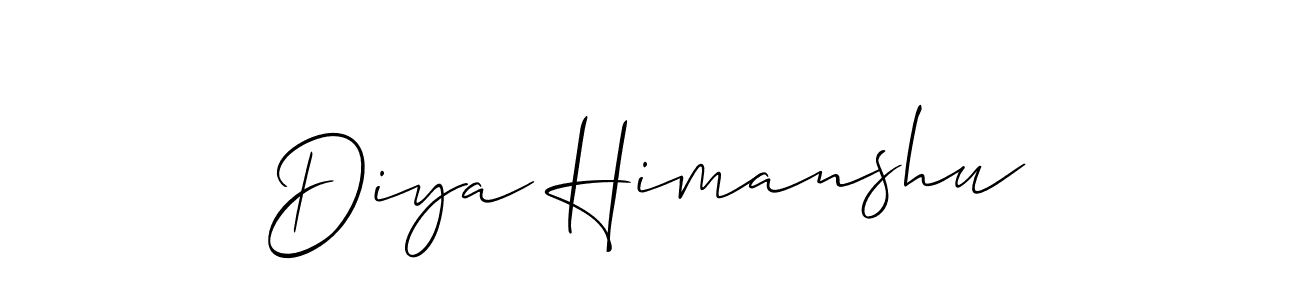 Use a signature maker to create a handwritten signature online. With this signature software, you can design (Allison_Script) your own signature for name Diya Himanshu. Diya Himanshu signature style 2 images and pictures png