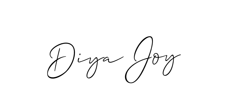 How to make Diya Joy name signature. Use Allison_Script style for creating short signs online. This is the latest handwritten sign. Diya Joy signature style 2 images and pictures png