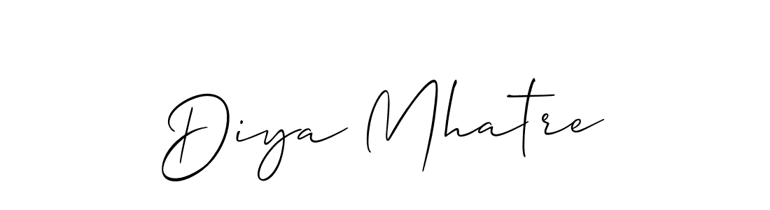 Design your own signature with our free online signature maker. With this signature software, you can create a handwritten (Allison_Script) signature for name Diya Mhatre. Diya Mhatre signature style 2 images and pictures png
