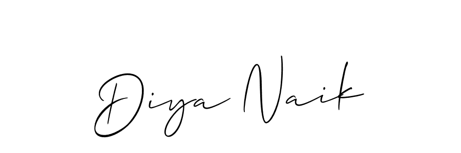 Design your own signature with our free online signature maker. With this signature software, you can create a handwritten (Allison_Script) signature for name Diya Naik. Diya Naik signature style 2 images and pictures png
