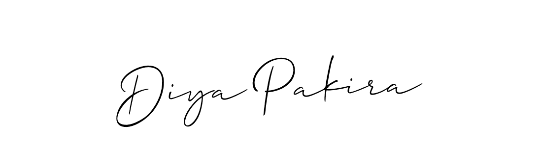 Also You can easily find your signature by using the search form. We will create Diya Pakira name handwritten signature images for you free of cost using Allison_Script sign style. Diya Pakira signature style 2 images and pictures png