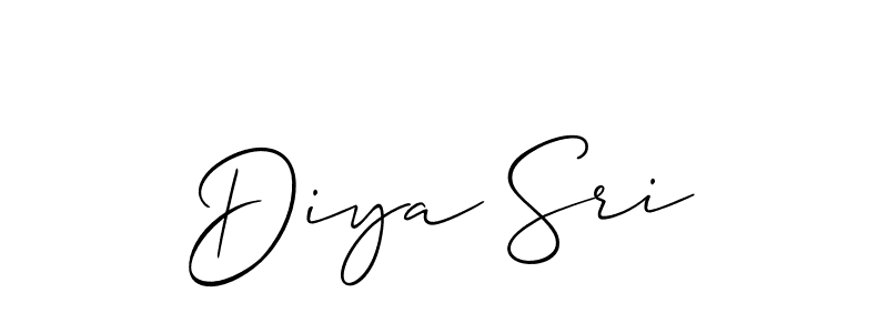 if you are searching for the best signature style for your name Diya Sri. so please give up your signature search. here we have designed multiple signature styles  using Allison_Script. Diya Sri signature style 2 images and pictures png