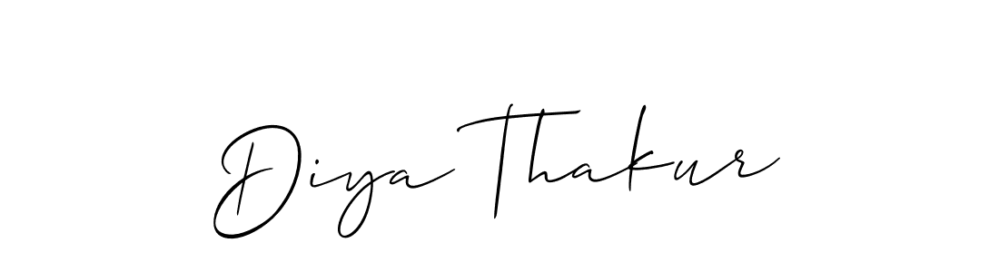 Use a signature maker to create a handwritten signature online. With this signature software, you can design (Allison_Script) your own signature for name Diya Thakur. Diya Thakur signature style 2 images and pictures png