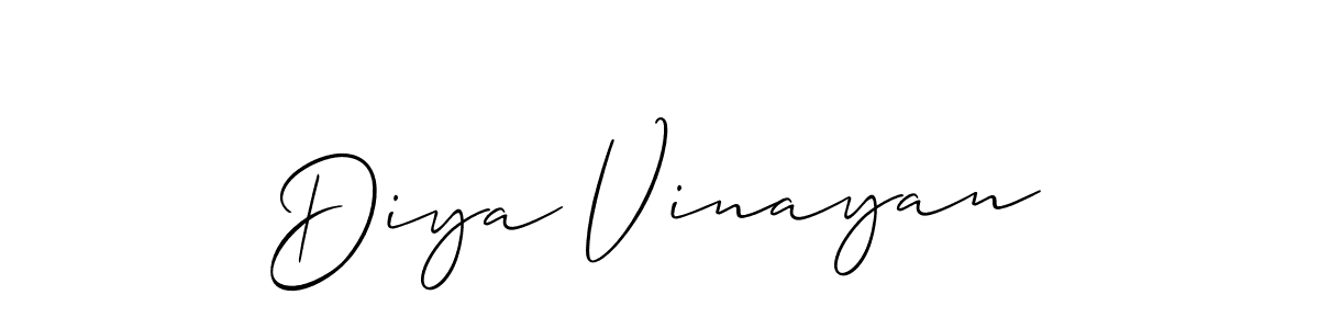 if you are searching for the best signature style for your name Diya Vinayan. so please give up your signature search. here we have designed multiple signature styles  using Allison_Script. Diya Vinayan signature style 2 images and pictures png