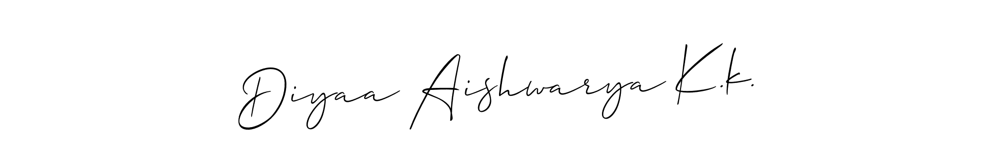 Here are the top 10 professional signature styles for the name Diyaa Aishwarya K.k.. These are the best autograph styles you can use for your name. Diyaa Aishwarya K.k. signature style 2 images and pictures png