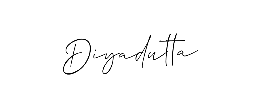 Diyadutta stylish signature style. Best Handwritten Sign (Allison_Script) for my name. Handwritten Signature Collection Ideas for my name Diyadutta. Diyadutta signature style 2 images and pictures png