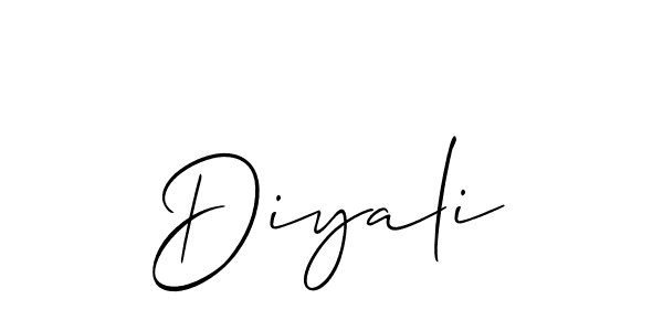 Best and Professional Signature Style for Diyali. Allison_Script Best Signature Style Collection. Diyali signature style 2 images and pictures png