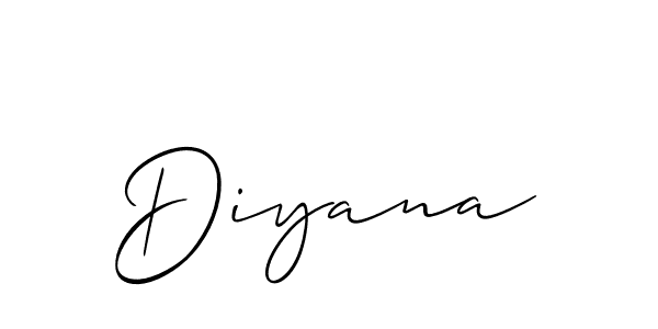 Also You can easily find your signature by using the search form. We will create Diyana name handwritten signature images for you free of cost using Allison_Script sign style. Diyana signature style 2 images and pictures png