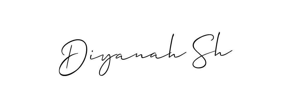 You can use this online signature creator to create a handwritten signature for the name Diyanah Sh. This is the best online autograph maker. Diyanah Sh signature style 2 images and pictures png