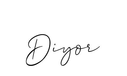 Best and Professional Signature Style for Diyor. Allison_Script Best Signature Style Collection. Diyor signature style 2 images and pictures png